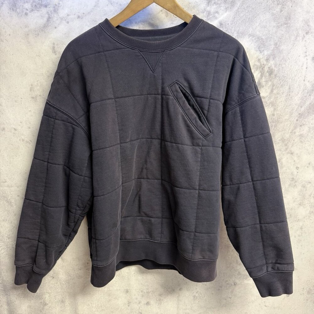 Saturdays New York City Quilted Single V Crew Neck Sweatshirt Medium